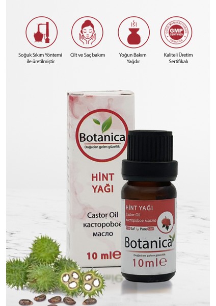 Hint Yağı - Ricinus Communis - ( Kabarık ve Kıvırcık Saçlar Için ) Saç Besleyici Bakım Yağı