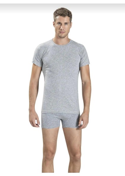 111 Erkek Sıfır Yaka Yarım Kol Fanila Atlet 3 Adet
