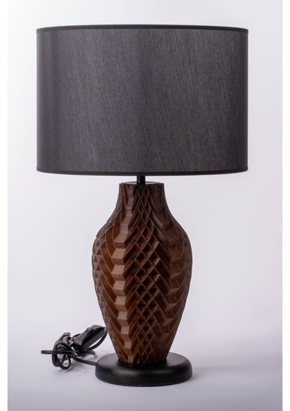 Ceviz / Ahşap Boyalı Abajur MT-D103-C