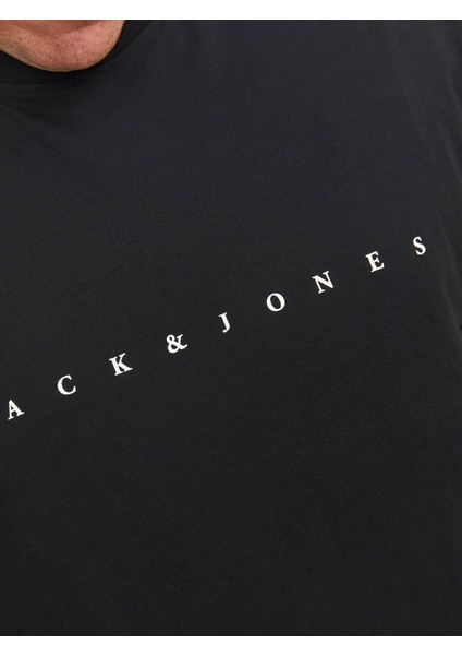 Jack & Jones Jjestar Jj Tee Ss Noos Pls Erkek Siyah Büyük Beden Tshirt 12243625-02