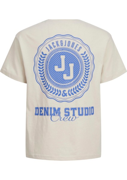 Jack & Jones Jjstyd Loose Graphıc Tee Ss Cneck Ln Jnr Çocuk Bej Tshirt 12270140-06