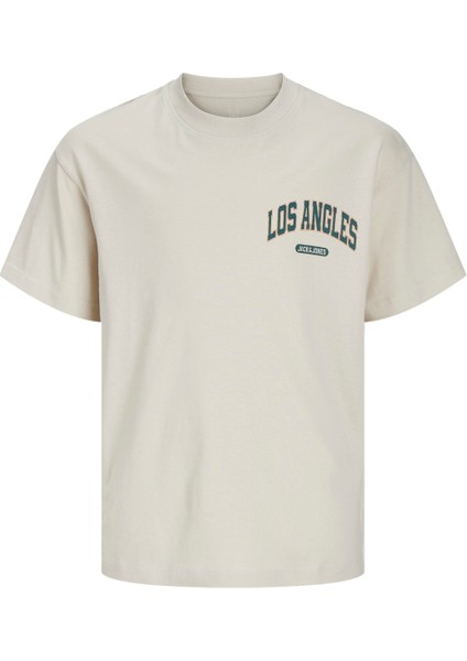 Jjebradley Varsıty Bk Tee Ss Ln Styd Jnr Çocuk Bej Tshirt 12270196-06