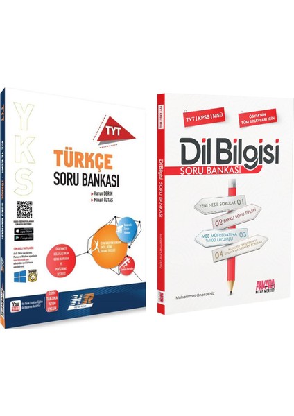 Hız ve Renk Yayınları TYT Türkçe - Ankara Kitap Merkezi Yayınları Dil Bilgisi Soru Bankası 2 Kitap