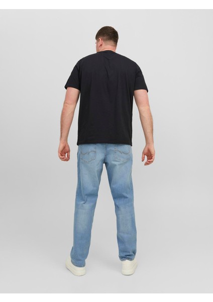 Jjestar Jj Tee Ss Noos Pls Erkek Siyah Büyük Beden Tshirt 12243625-02 fırsatları