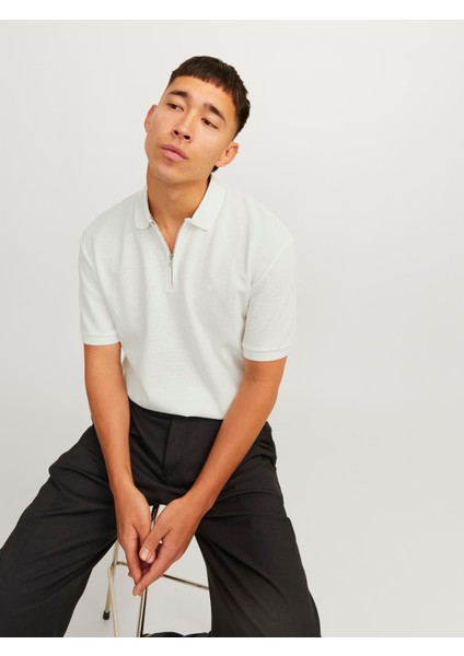 Jprccjohnny Half Zıp Ss Polo Sn Erkek Bej Tshirt 12255578-06 fırsatları