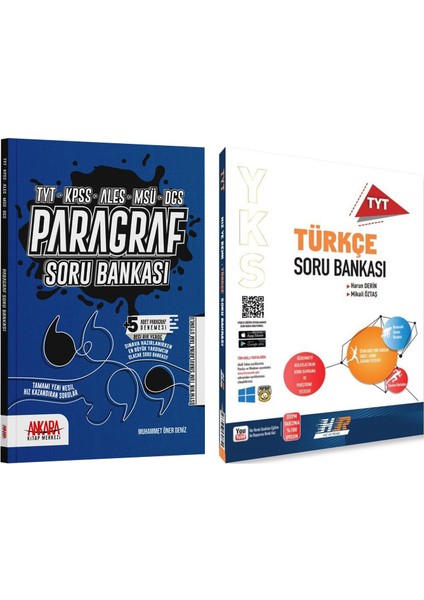 Hız ve Renk Yayınları TYT Türkçe - Ankara Kitap Merkezi Yayınları Paragraf Soru Bankası 2 Kitap