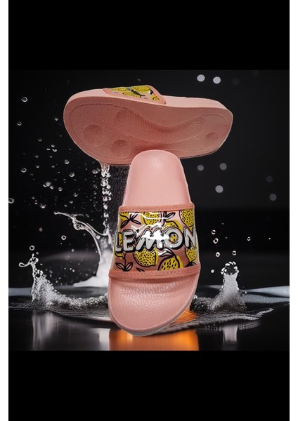 Çocuk Günlük Limon Temalı Plaj,deniz,havuz Terliği