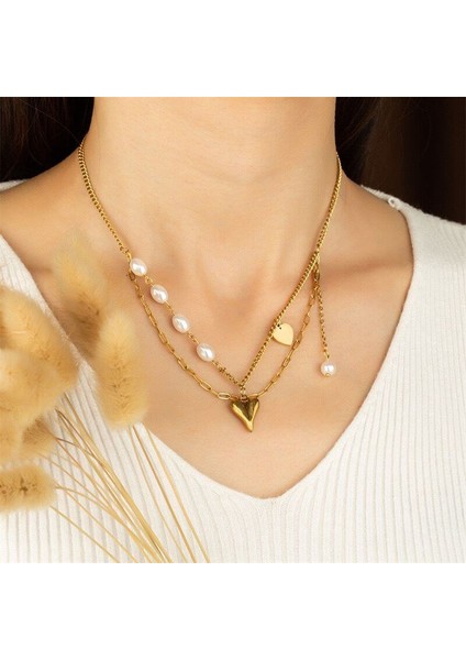 Kalpli Incili Çelik Kolye fiyatları