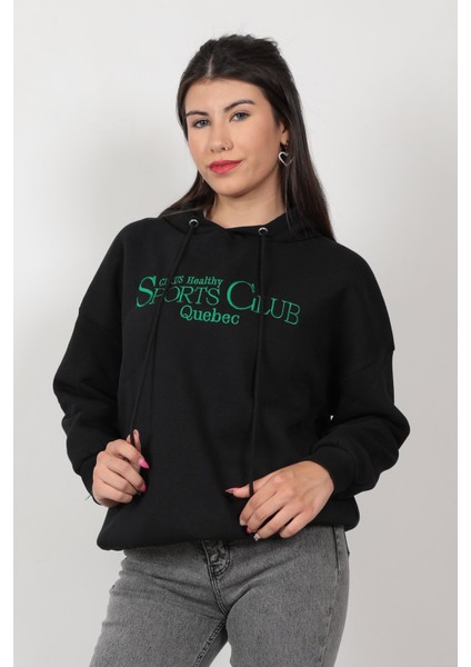 Kadın Sports Club Baskılı Sweatshirt