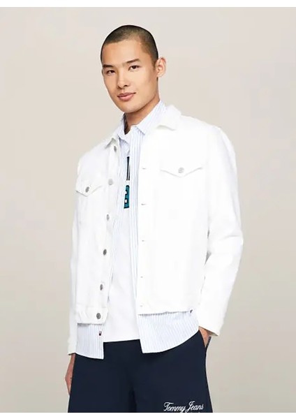 Beyaz Erkek Denim Ceket DM0DM187801CE fiyatları
