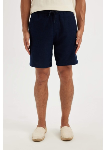 Relax Fit Pamuklu Bermuda Şort D1051AX24SM