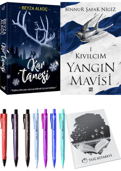 Yangın Mavisi 1 Kıvılcım Binnur Şafak Nigiz ve Kar Tanesi Beyza Alkoç 2li Set