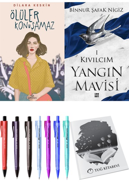 Yangın Mavisi 1 Kıvılcım Binnur Şafak Nigiz ve Ephesus Yayınları Ölüler Konuşamaz Dilara Keskin 2li Set