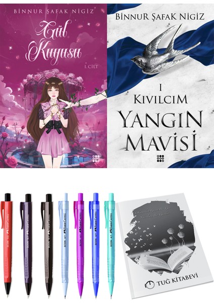 Yangın Mavisi 1 Kıvılcım Binnur Şafak Nigiz ve Dokuz Yayınları Gül Kuyusu 1 Binnur Şafak Nigiz 2li Set