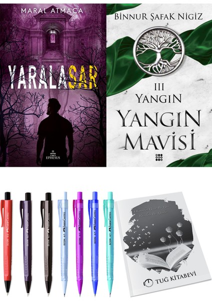 Yangın Mavisi 3 Yangın Binnur Şafak Nigiz ve Ephesus Yayınları Yaralasar 3 Maral Atmaca 2li Set