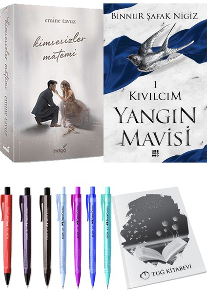 Yangın Mavisi 1 Kıvılcım Binnur Şafak Nigiz ve Kimsesizler Matemi 1 Emine Tavuz 2li Set