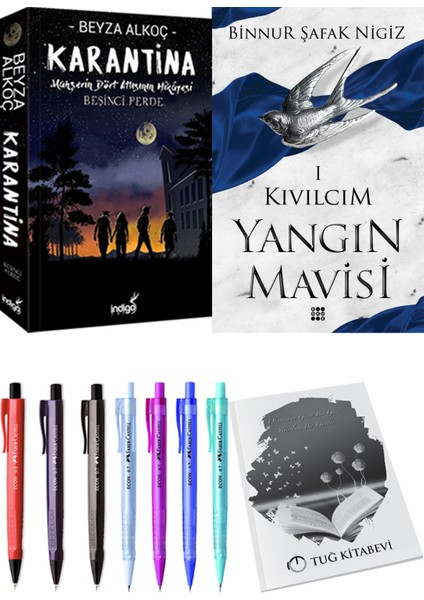 Yangın Mavisi 1 Kıvılcım Binnur Şafak Nigiz ve Karantina 5 Beyza Alkoç 2li Set