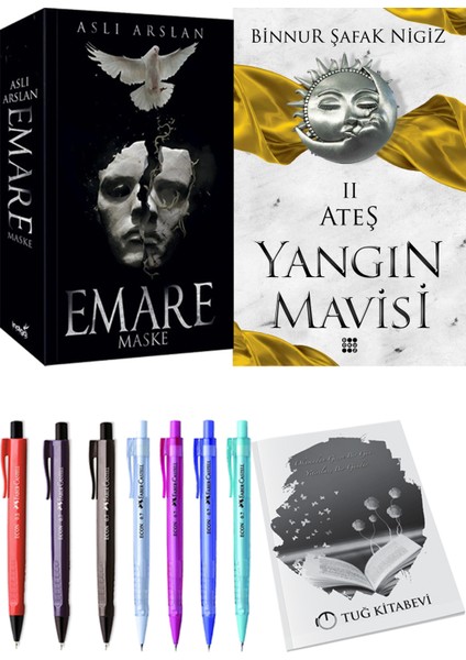Yangın Mavisi 2 Ateş Binnur Şafak Nigiz ve Emare Maske Aslı Arslan 2li Set