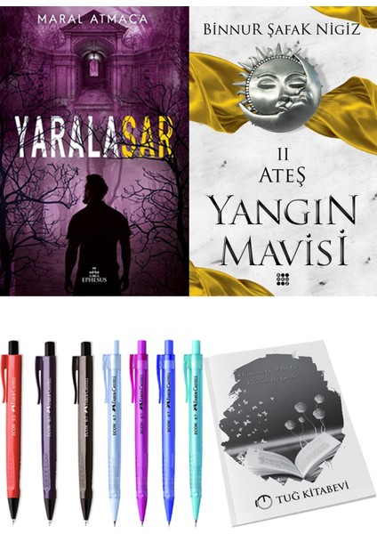 Yangın Mavisi 2 Ateş Binnur Şafak Nigiz ve Ephesus Yayınları Yaralasar 3 Maral Atmaca 2li Set