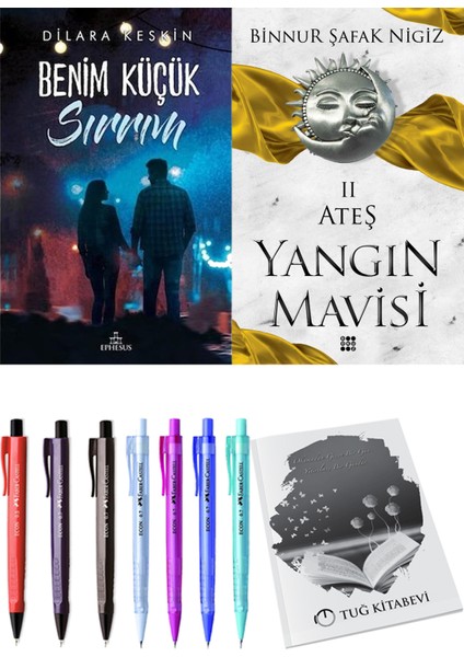 Yangın Mavisi 2 Ateş Binnur Şafak Nigiz ve Ephesus Yayınları Benim Küçük Sırrım 1 Dilara Keskin 2li Set