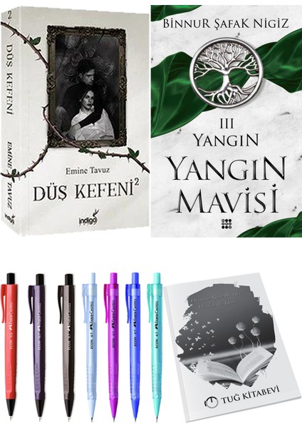 Yangın Mavisi 3 Yangın Binnur Şafak Nigiz ve Düş Kefeni 2 Emine Tavuz 2li Set