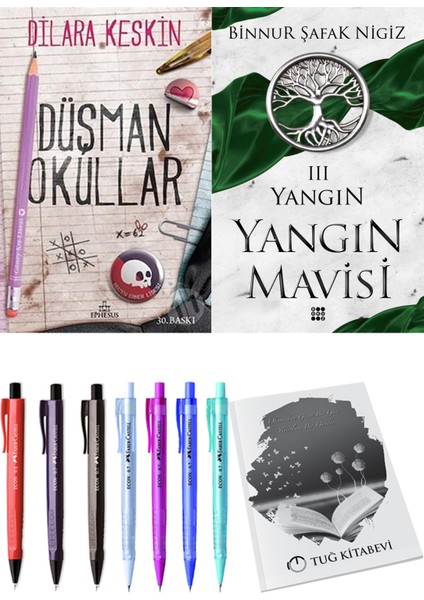 Yangın Mavisi 3 Yangın Binnur Şafak Nigiz ve Ephesus Yayınları Düşman Okullar 1 Dilara Keskin 2li Set