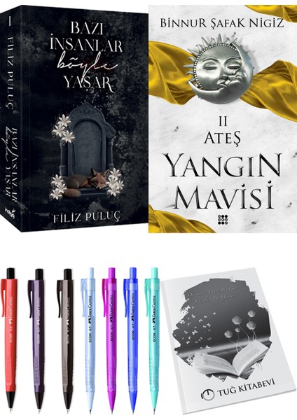 Yangın Mavisi 2 Ateş Binnur Şafak Nigiz ve Bazı Insanlar Böyle Yaşar 1 Filiz Puluç 2li Set