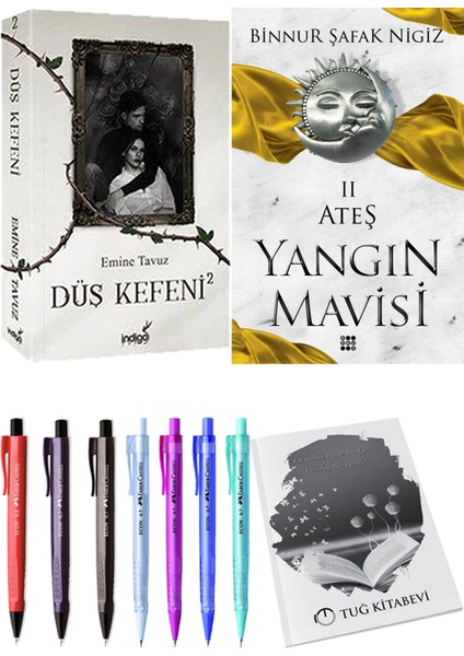 Yangın Mavisi 2 Ateş Binnur Şafak Nigiz ve Düş Kefeni 2 Emine Tavuz 2li Set