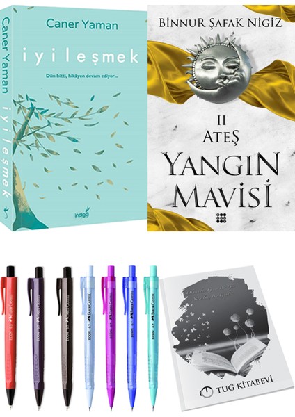 Yangın Mavisi 2 Ateş Binnur Şafak Nigiz ve Iyileşmek Caner Yaman 2li Set