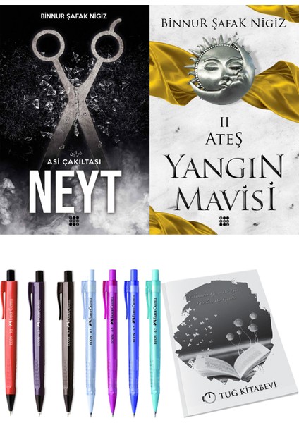 Yangın Mavisi 2 Ateş Binnur Şafak Nigiz ve Dokuz Yayınları Asi Çakıltaşı 3 Neyt Binnur Şafak Nigiz 2li Set