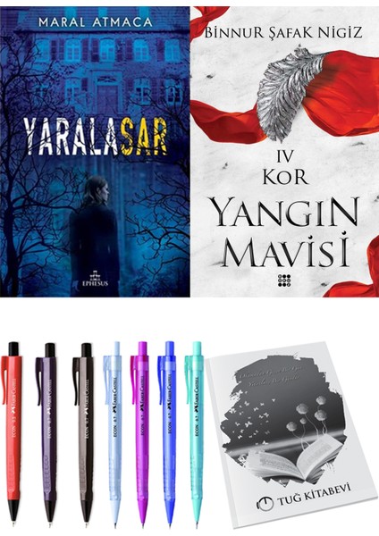 Yangın Mavisi 4 Kor Binnur Şafak Nigiz ve Ephesus Yayınları Yaralasar 1 Maral Atmaca 2li Set