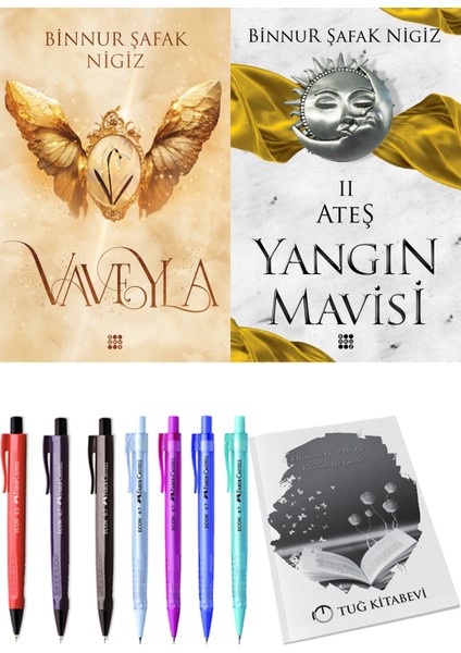 Yangın Mavisi 2 Ateş Binnur Şafak Nigiz ve Dokuz Yayınları Vaveyla 1 Sönmüş Binnur Şafak Nigiz 2li Set