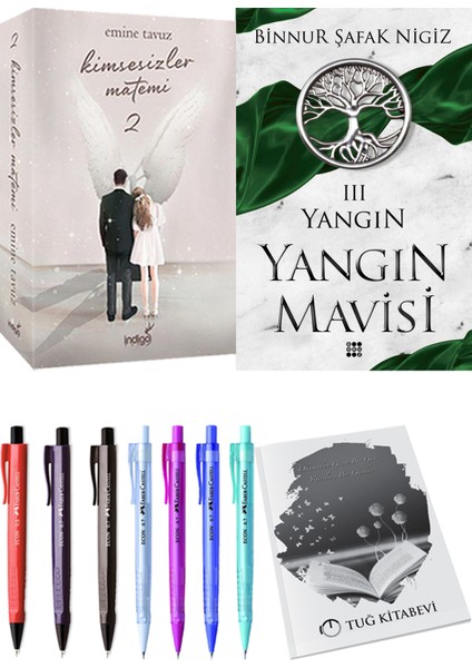 Yangın Mavisi 3 Yangın Binnur Şafak Nigiz ve Kimsesizler Matemi 2 Emine Tavuz 2li Set
