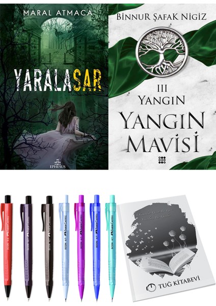 Yangın Mavisi 3 Yangın Binnur Şafak Nigiz ve Ephesus Yayınları Yaralasar 2 Maral Atmaca 2li Set