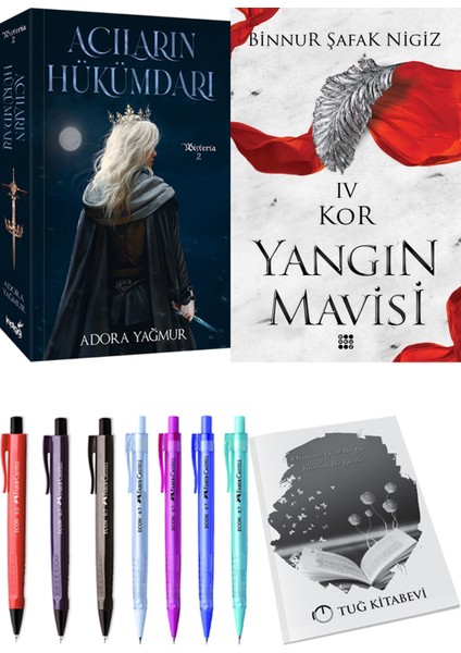 Yangın Mavisi 4 Kor Binnur Şafak Nigiz ve Acıların Hükümdarı Adora Yağmur 2li Set