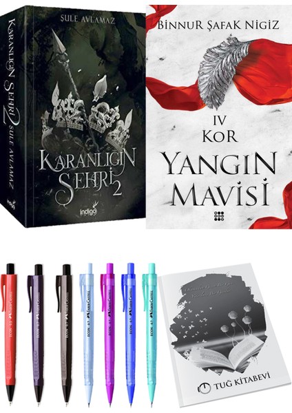 Yangın Mavisi 4 Kor Binnur Şafak Nigiz ve Karanlığın Şehri 2 Şule Avlamaz 2li Set