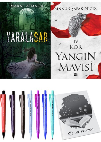 Yangın Mavisi 4 Kor Binnur Şafak Nigiz ve Ephesus Yayınları Yaralasar 2 Maral Atmaca 2li Set