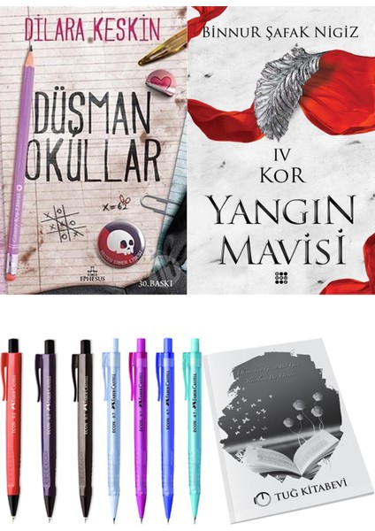 Yangın Mavisi 4 Kor Binnur Şafak Nigiz ve Ephesus Yayınları Düşman Okullar 1 Dilara Keskin 2li Set