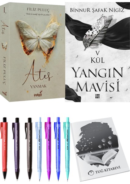 Yangın Mavisi 5 Kül Binnur Şafak Nigiz ve Ateş Yanmak 1 Filiz Puluç 2li Set