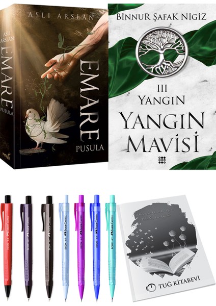 Yangın Mavisi 3 Yangın Binnur Şafak Nigiz ve Emare Pusula Aslı Arslan 2li Set