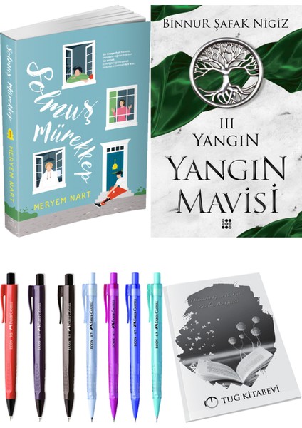 Yangın Mavisi 3 Yangın Binnur Şafak Nigiz ve Ephesus Yayınları Solmuş Mürekkep 1 Meryem Nart 2li Set