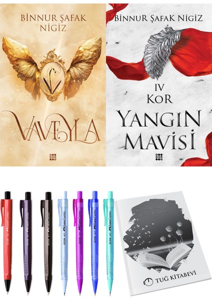 Yangın Mavisi 4 Kor Binnur Şafak Nigiz ve Dokuz Yayınları Vaveyla 1 Sönmüş Binnur Şafak Nigiz 2li Set
