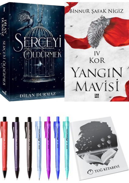 Yangın Mavisi 4 Kor Binnur Şafak Nigiz ve Serçeyi Öldürmek Dilan Durmaz 2li Set