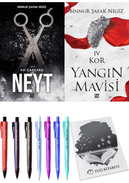 Yangın Mavisi 4 Kor Binnur Şafak Nigiz ve Dokuz Yayınları Asi Çakıltaşı 3 Neyt Binnur Şafak Nigiz 2li Set