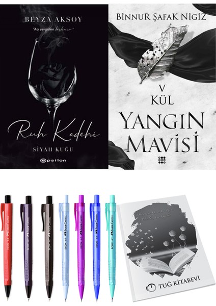 Yangın Mavisi 5 Kül Binnur Şafak Nigiz ve Epsilon Yayınevi Ruh Kadehi Beyza Aksoy 2li Set