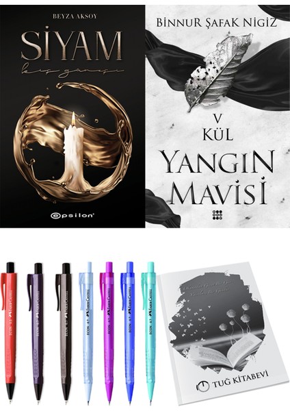 Yangın Mavisi 5 Kül Binnur Şafak Nigiz ve Epsilon Yayınevi Siyam 1 Beyza Aksoy 2li Set
