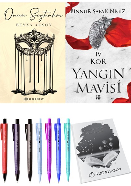 Yangın Mavisi 4 Kor Binnur Şafak Nigiz ve Epsilon Yayınevi Onun Şeytanları Beyza Aksoy 2li Set
