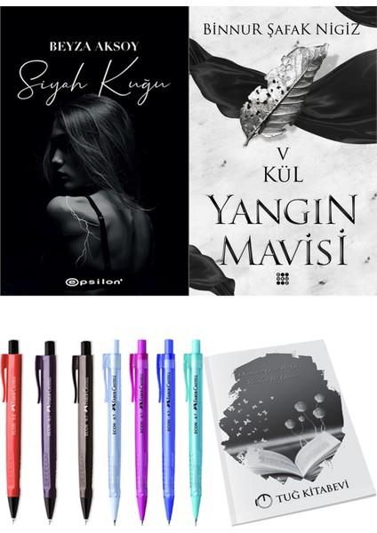 Yangın Mavisi 5 Kül Binnur Şafak Nigiz ve Epsilon Yayınevi Siyah Kuğu Beyza Aksoy 2li Set