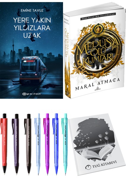 Medusanın Ölü Kumları 1 Maral Atmaca ve Epsilon Yayınevi Yere Yakın Yıldızlara Uzak Emine Tavuz 2li Set