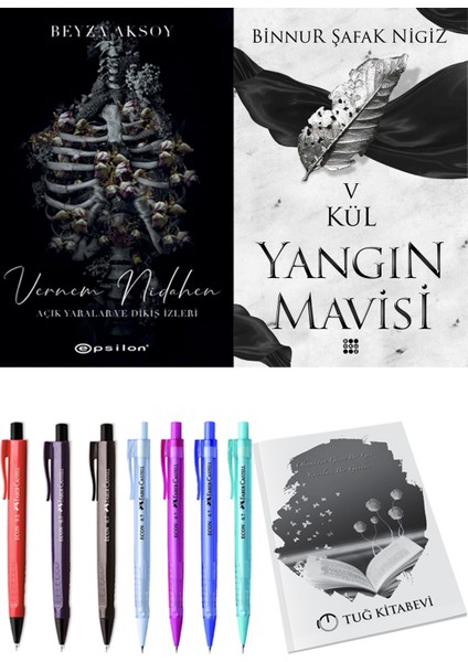 Yangın Mavisi 5 Kül Binnur Şafak Nigiz ve Epsilon Yayınevi Vernem Nidahen Beyza Aksoy 2li Set